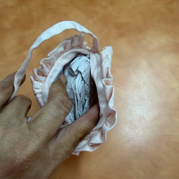 Pink Ruffled Round Handbag - Picture 3 of 3